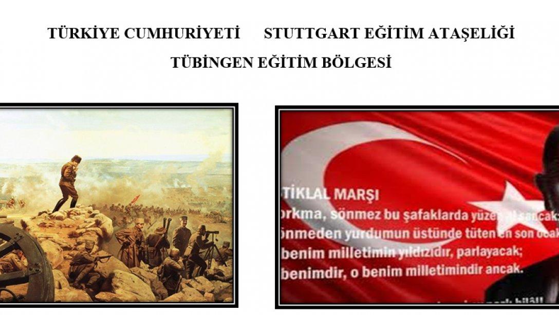 Tübingen Bölgemizin İstiklal Marşı ve Çanakkale Şehitlerini Anma Programı