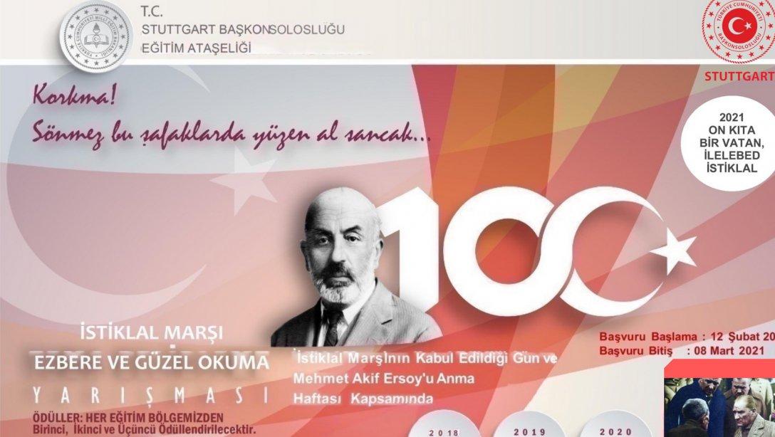 İstiklal Marşımızı Ezbere ve Güzel Okuma Yarışması - İstiklal Marşımızın kabulünün 100. Yılı