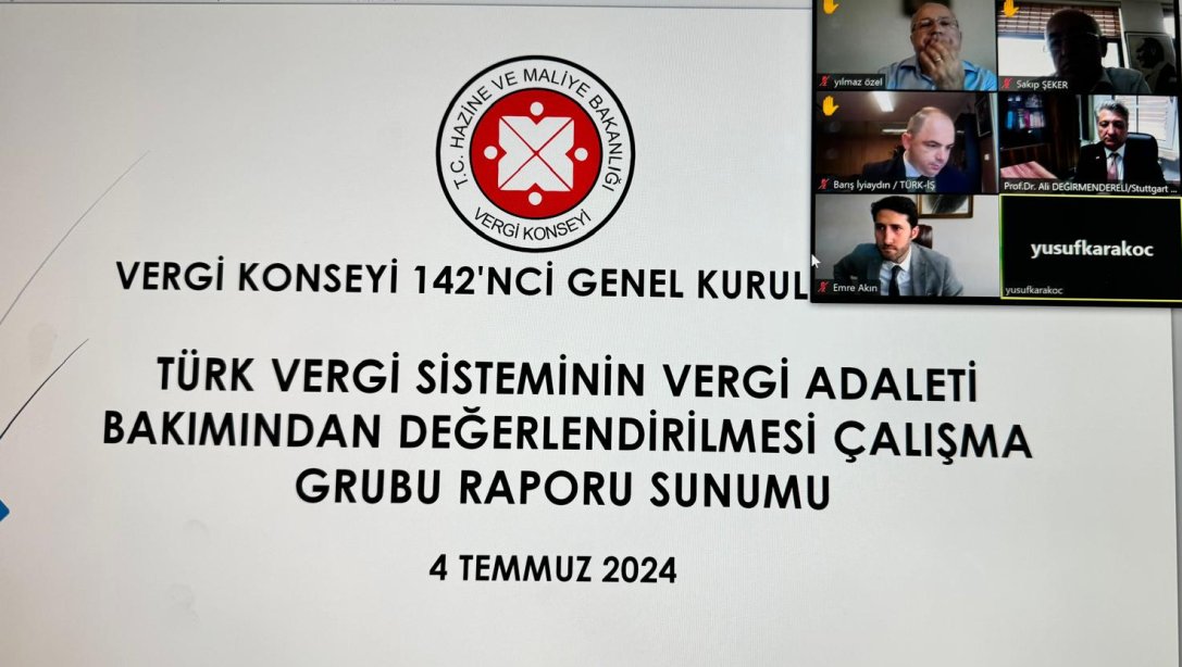Ataşemiz Türk Vergi Sisteminin Vergi Adaleti Bakımından Değerlendirilmesi Raporu sunumuna katılmıştır.