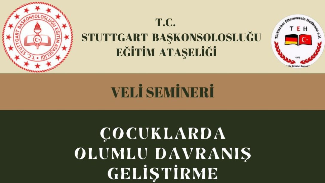 ''Çocuklarda Olumlu Davranış Geliştirme'' konulu veli semineri